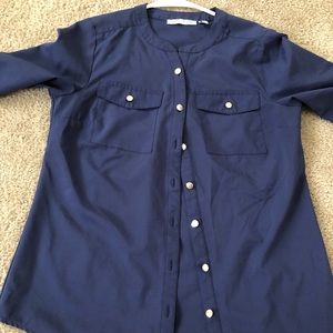 Navy Blue Blouse